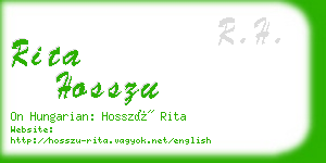 rita hosszu business card